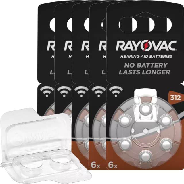 30 batterie per apparecchi acustici Rayovac Acoustic Special marroni 312...