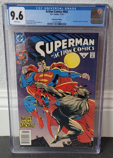 Action Comics #683 (11/92) Newsstand ~ Cgc 9.6 ~ Wp ~ Dc Comics ~ Doomsday Cameo