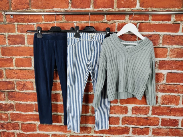 Girls Bundle Age 6-7 Years M&S Zara Jeans Leggings Jumper Pullover Kids 122Cm