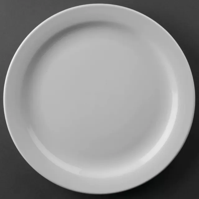 Athena Hotelware Narrow Rimmed Plates - Porcelain Whiteware - 226(Ø) mm - 12 p?