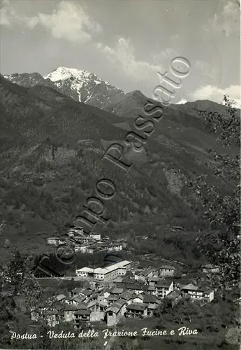 Cartolina di Postua, panorama - Vercelli, 1968