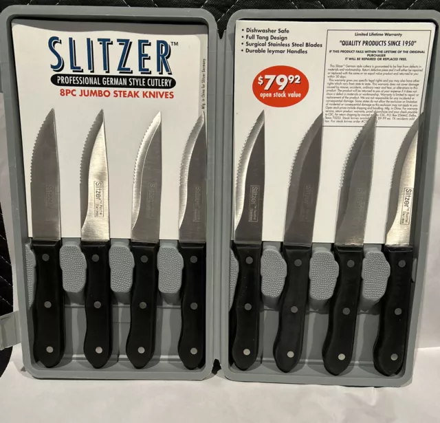 Mueller 20-pc SS cutlery set $7+, Chef's knife + knife sharpener $8+, Citrus juicer $4+