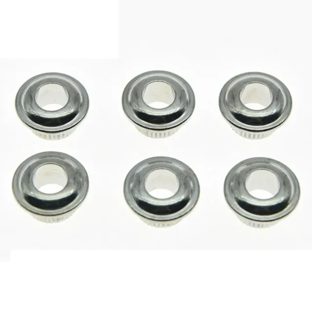 6 Pcs 10MM Metal Bushes Ferrules Nuts For Vintage Guitar Machine Heads Tuners