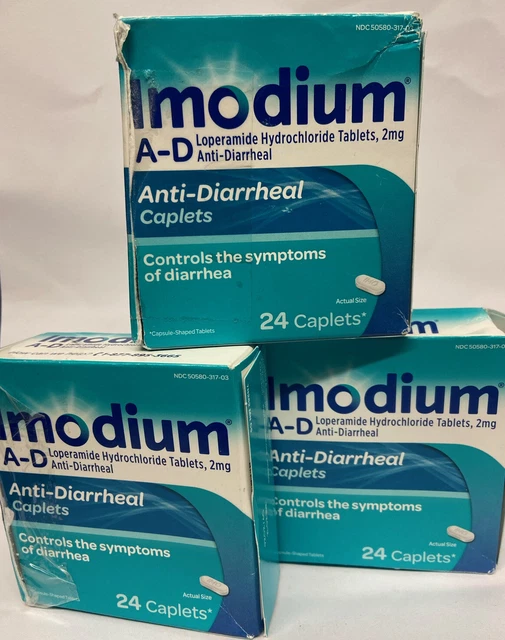 IMODIUM AD ANTIDIARRHEAL 72 Caplets Exp 2024 Distressed Box 31.98