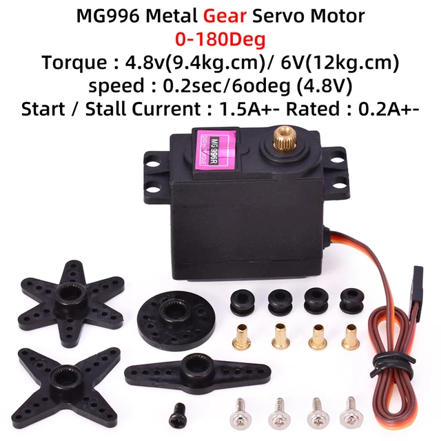 Etronix Servo Micro 17G 35Kg, Ingranaggi Metallici 25 Denti – Perfetto Per Auto RC E Robotica
