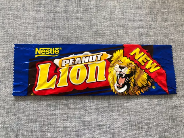 Vintage Nestle Peanut Lion Bar Chocolate Bar Wrapper 1998