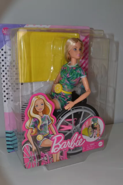Barbie Doll Fashionistas #165 Wheelchair Barbie Doll In Tropical Outfit