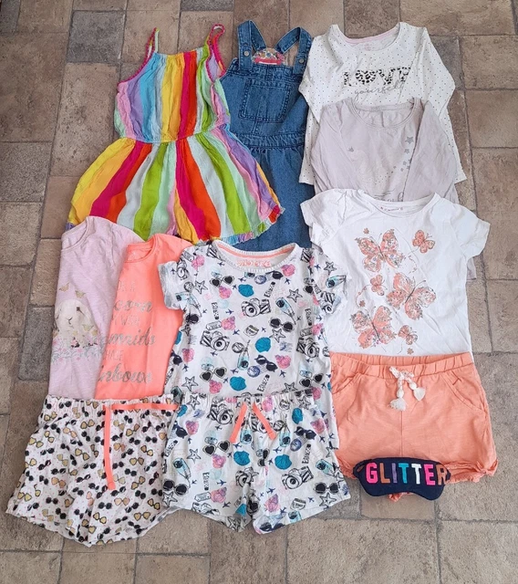 Next.Miniboden Girls Age 6-7yrs Summer Clothes/pjs Bundle.Dungarees.Playsuit
