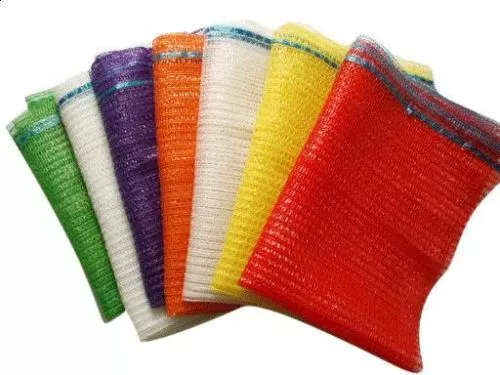 100 Filet Sacs Avec Cordon 35cm x 50cm Cales 5kg Maille Tissé Sacs Raschel