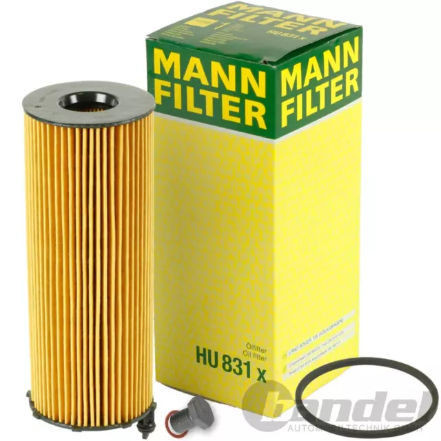 MANN ÖLFILTER+SCHRAUBE für AUDI A4 8E+A5 8T+A6 4F+A8 4E+Q7 4L+VW TOUAREG 7L