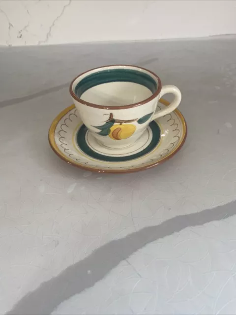 Vintage  6 TEA CUP & SAUCER SET "Fruit" by Stangl Pottery, USA - Excellent