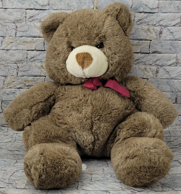 PLUSH CREATIONS Teddy Bear Stuffed Animal Vintage 1995 Large 17" Tall Brown TOY