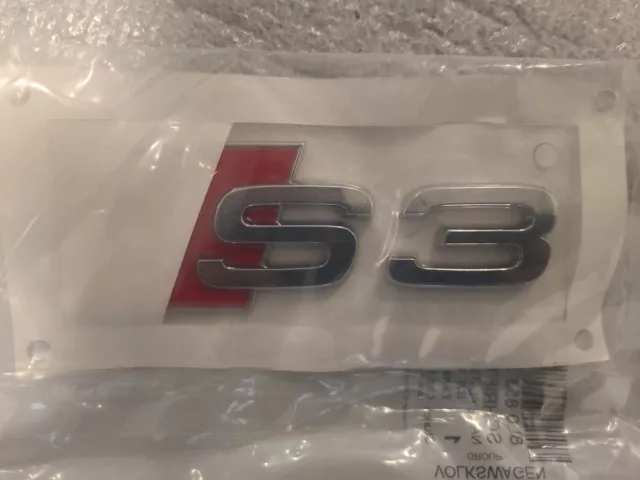 15-23 Audi S3 Trunk Lid "S3" Emblem Logo Nameplate Badge 8L0-853-735-2ZZ New