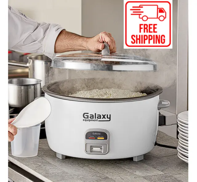 Commercial Kitchen Resto 60 Cup (30 Cup Raw) Electric Rice Cooker Warmer - 120V