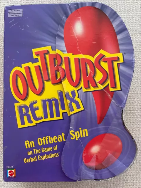 Outburst Remix Game by Mattel - 2004 Edition - 100% Complete! Board Game (C22B)