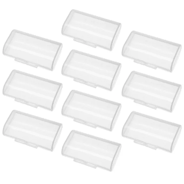 10 Pcs Batterie boîte stockage Support Transparent 2xAA piles Capacité