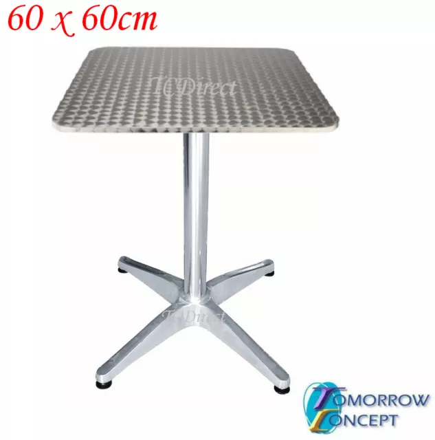 Outdoor 304 Stainless Steel Top, Aluminium Square 60cm Table for Cafe Bar (YT2L)