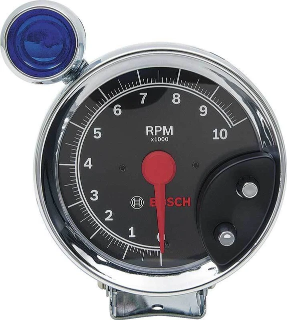 Super Tach III 5" 10000 RPM With Black Face And Chrome Bezel Tachometer