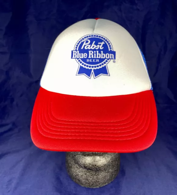 PABST BLUE RIBBON PBR Truckers Hat Cap Red/White/Royal $15.00 - PicClick