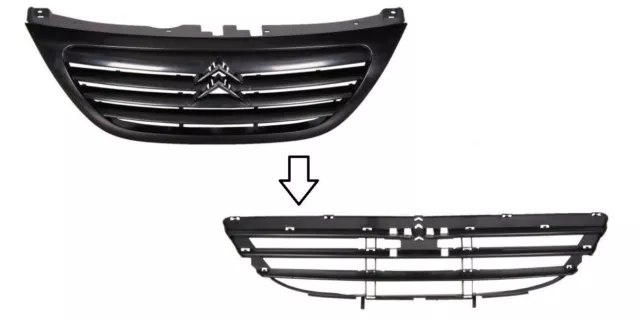 Grille Calandre Front Pare-Chocs Pour Citroen C3 (2002-2005) Avant Neuf