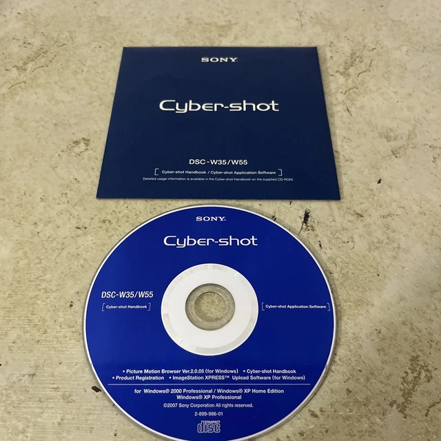 Software Cd Rom SONY CYBERSHOT CD ROM Software DSC-W35-W55 EUR 7,60 - PicClick DE