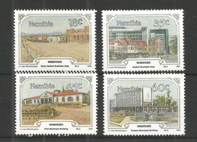 Namibia 1990 Centenary Of Windhoek Sg,545-548 Un/Mm Nh Lot 1205A