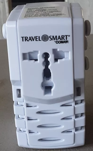 Travel Smart  Conair All-In-One Adapter and Converter Combo Unit  TS253ADN White