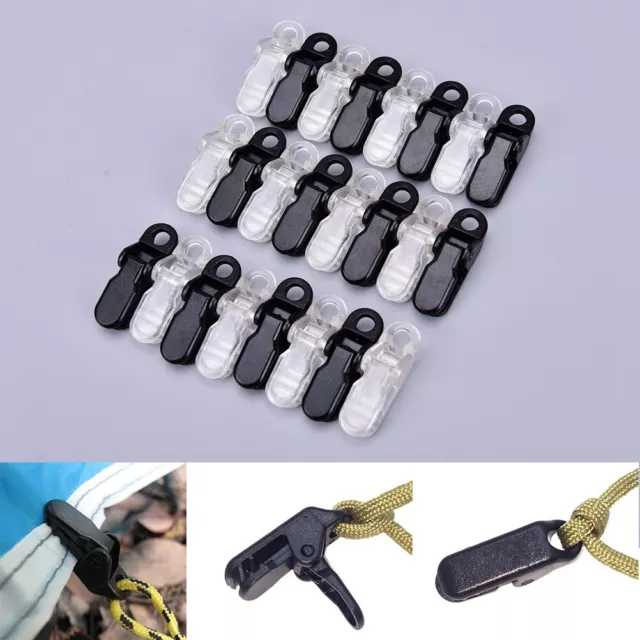 12pcs awning clamp tarp clips snap hangers tent camping survival tighten tool~