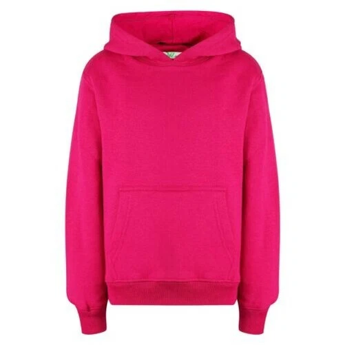 Bambine Ragazzi Felpa Top Rosa Semplice con Cappuccio Maglioncini Età 2-13 Anno