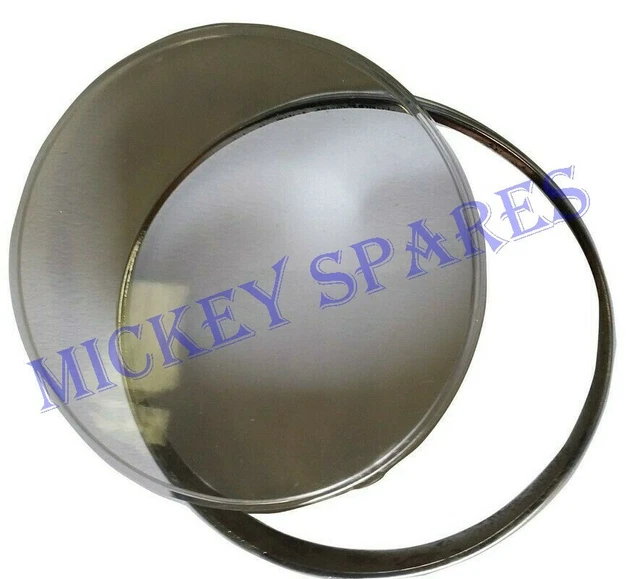 Nuovo Vespa Px Tachimetro Vetro 100MM Contachilometri Metallo Cromo Cerchio 10CM