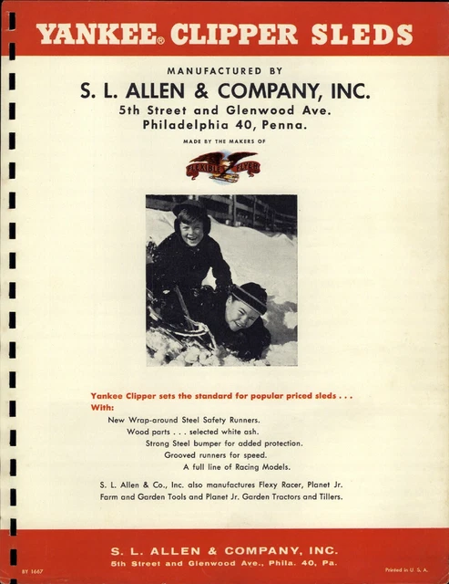 1961 PAPER AD 4 PG Yankee Clipper Snow Sled Flexible Flyer COLOR