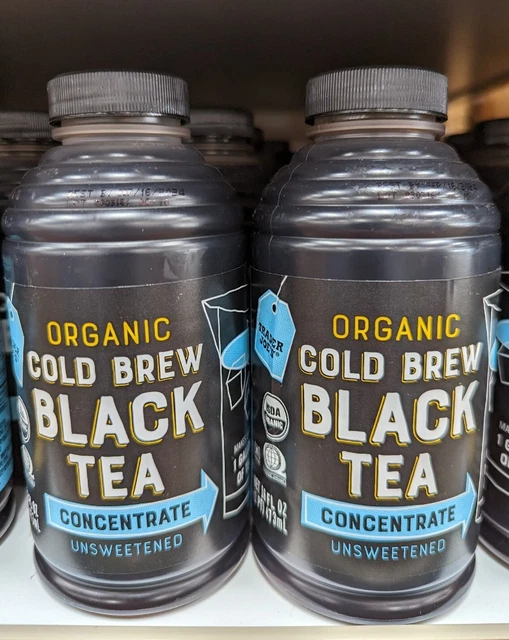 TRADER JOE'S 2 Pack Organic Cold Brew Unsweetened Black Tea Concentrate
