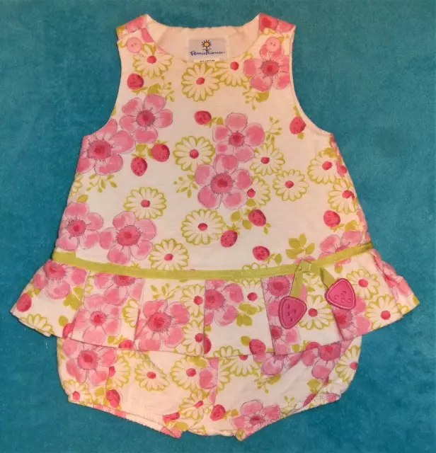 "FLORENCE EISEMAN" (6 MONTHS) Pink FLORAL Strawberry SWING TOP & BLOOMERS