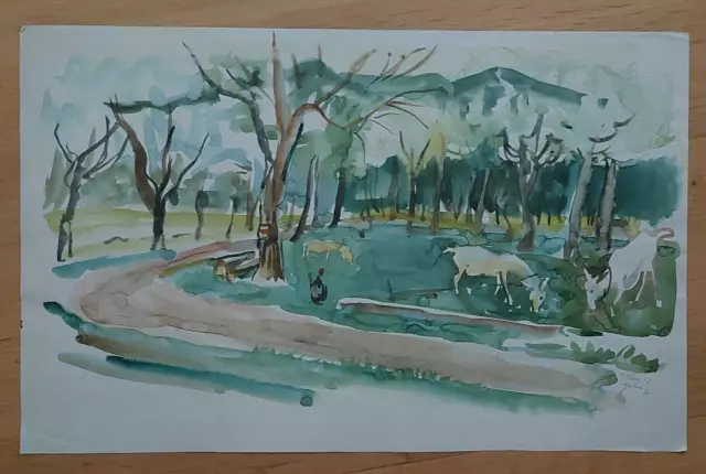 !  Ernst Huber - Aquarell - " Aggstein Po (19)27 " - signiert