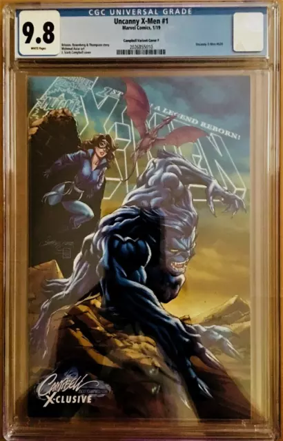Uncanny X-Men #1 Cgc 9.8 - J Scott Campbell Variant Cover F-2019 - 2300 Copies!