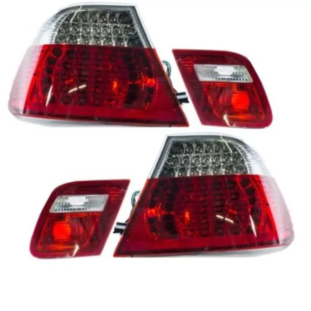 Set LED Rückleuchten Rot Weiß passt auf BMW 3er E46 Limousine bj. 01-05 4-teilig
