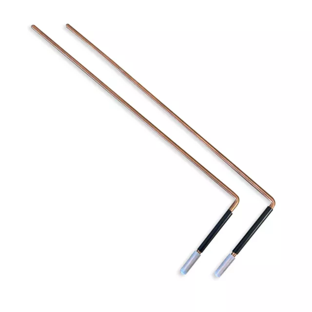 COPPER DOWSING DIVING RODS with Handles and INSTRUCTIONS for use