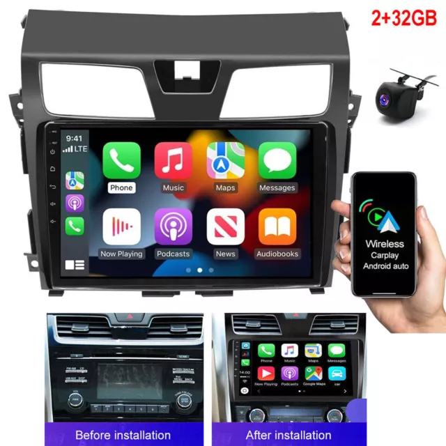 10" For Nissan Altima 2013-2018 Apple Carplay GPS Android Car Stereo Radio FM