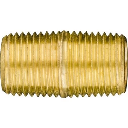 Auveco - 305 - Brass Close Nipple 3/4 Length 1/8 Pipe Thread (5 Pieces)