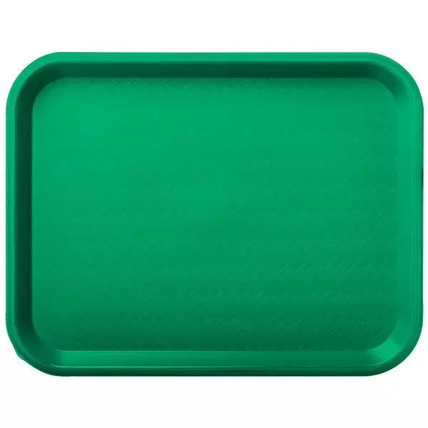 12 Trays Carlisle NCT1014 Cafe 10" x 14" Green Standard Plastic Fast Food Tray