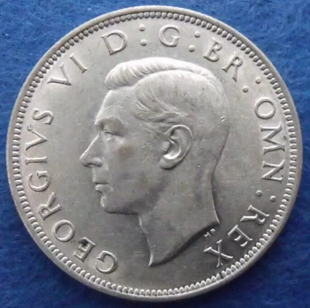 1946 GEORGE VI  SILVER HALF CROWN  ( 50% Silver )  British 2/6 Coin.   4