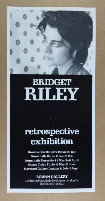 1971 Bridget Riley Retrospective Exhibition vintage print Ad