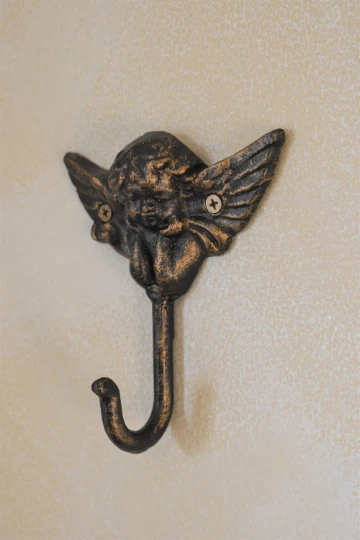 Decorative Cast Iron Angel, Wall Hook, Bathroom, Living Room, Wall Décor, 9 Pack