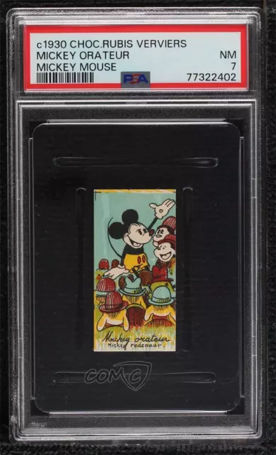 1930s Chocolaterie Rubis Verviers Terrassier Mickey Mouse (Mickey Orateur) PSA 7