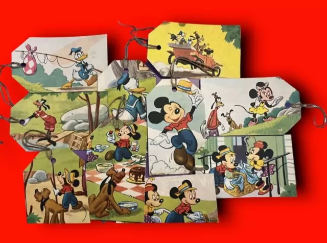 Gift Tags Mickey Mouse's Picnic Little Golden Book (Pack 10) Upcycled Disney