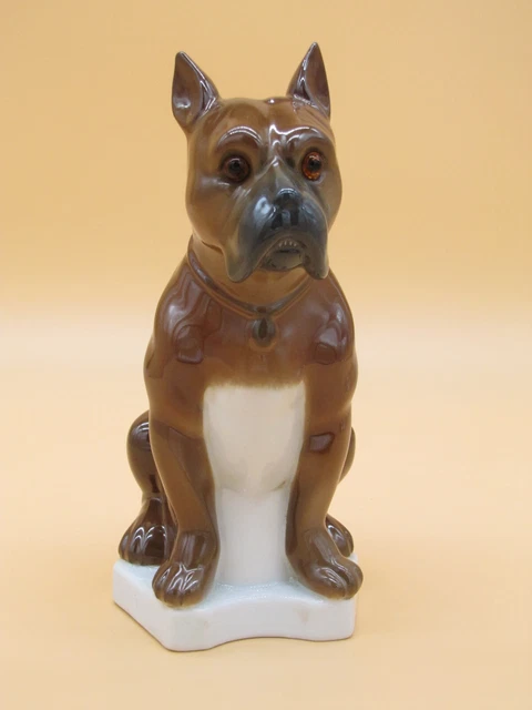 Rauchverzehrer Sitzender Boxer, Hund, Porzellanfabrik Gerold & Co.