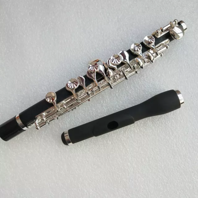 Excellent Piccolo With Case C Key Silver Plated Nice Sound Composite Wood Band