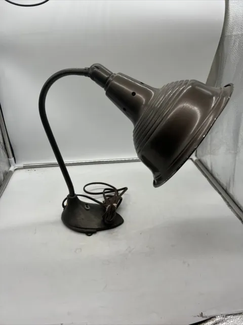 Vintage  Swivelier Desk Lamp Art Deco Industrial Gooseneck Light Tested Working