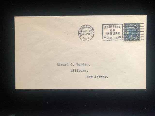 Dc Washington May 1, 1923 Fdc #565 To Worden Cv $400