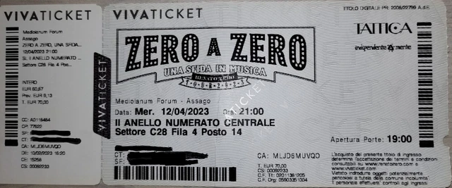 biglietto concerto Renato Zero 12/04/2023 Milano Assago